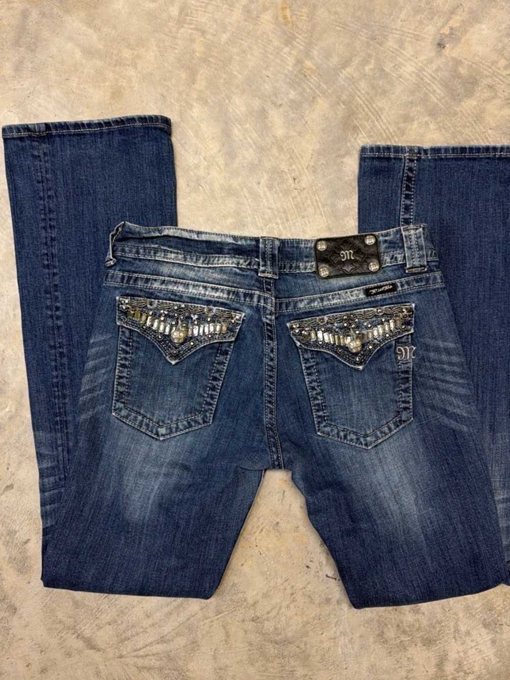 Miss Me Blue Embellished Bootcut Jeans